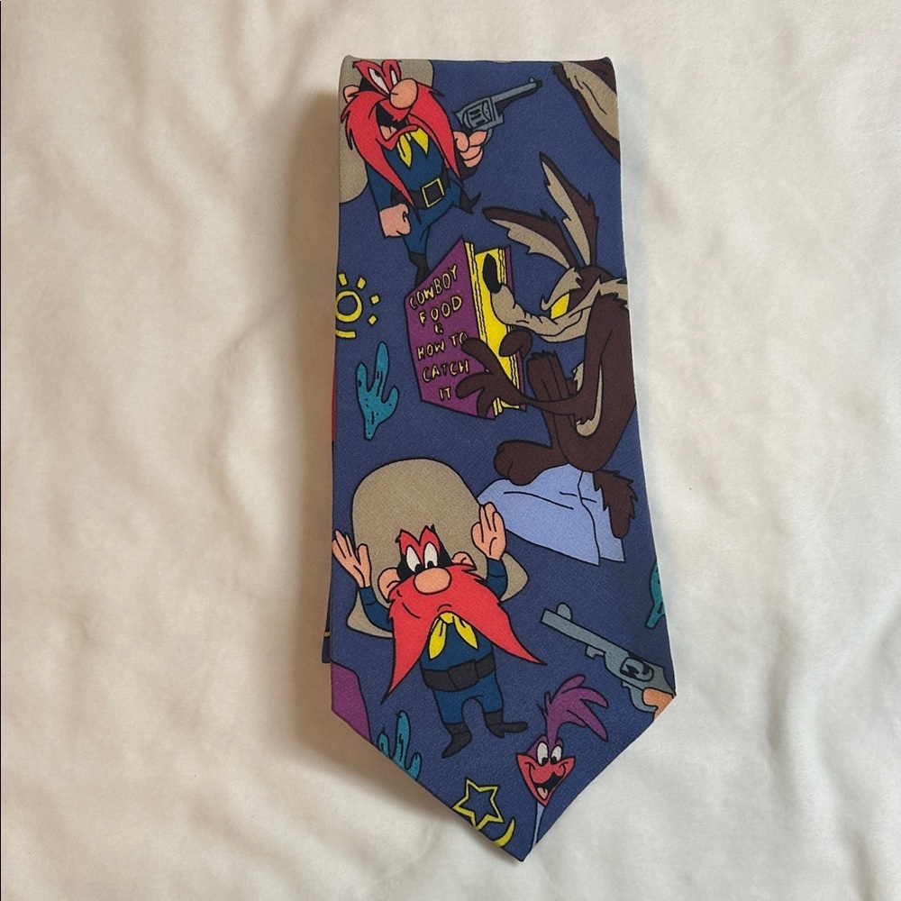Cartoon Character Tie - Blue